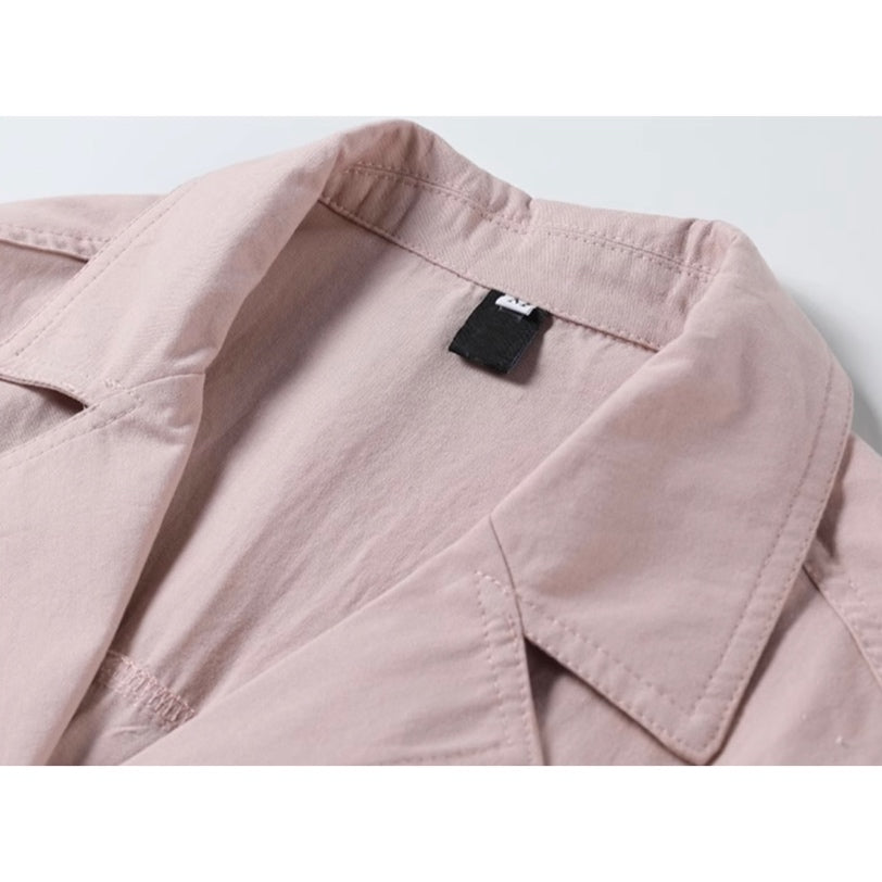 ウエストリボン付きオールインワン