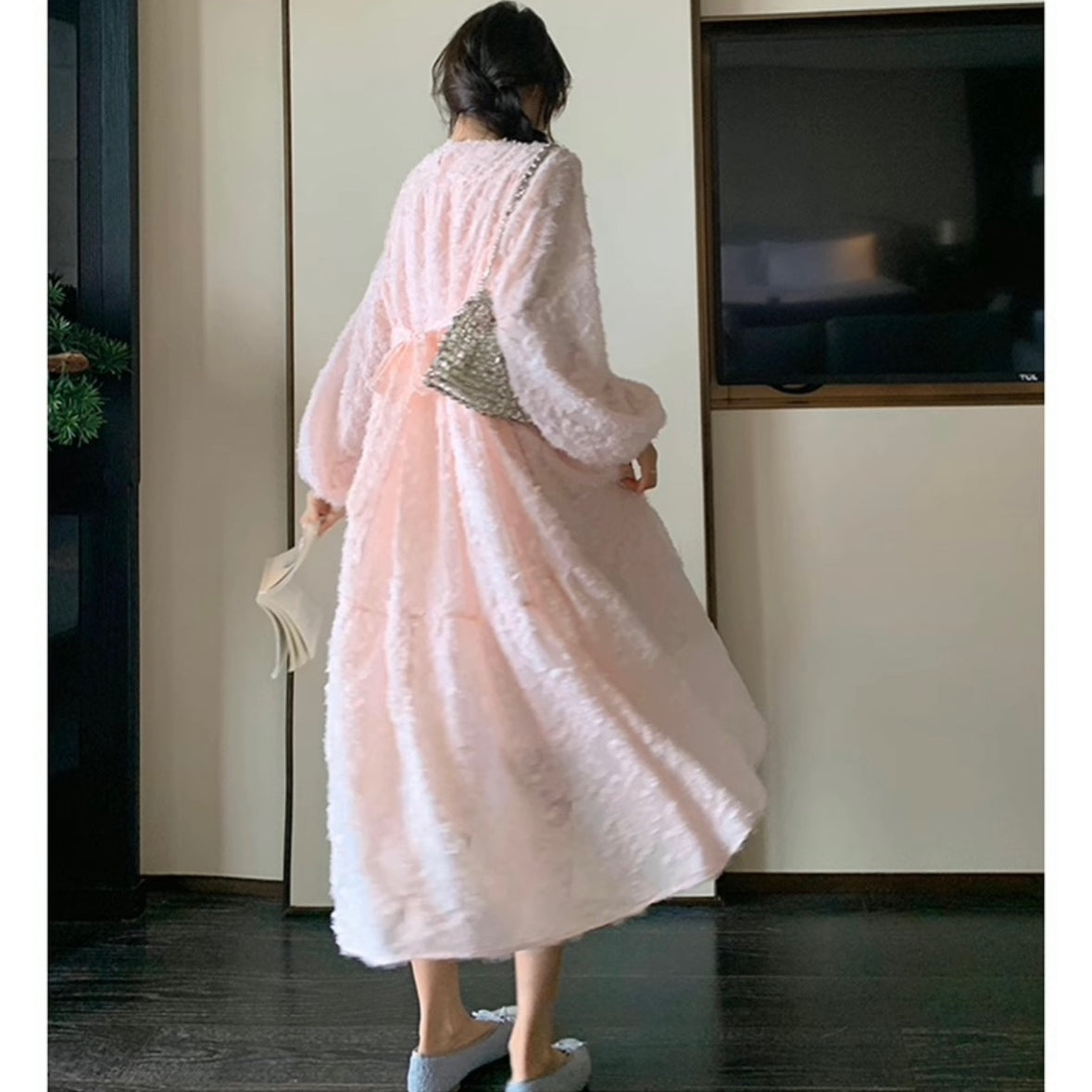 フラワージャガードワンピース(2colors)