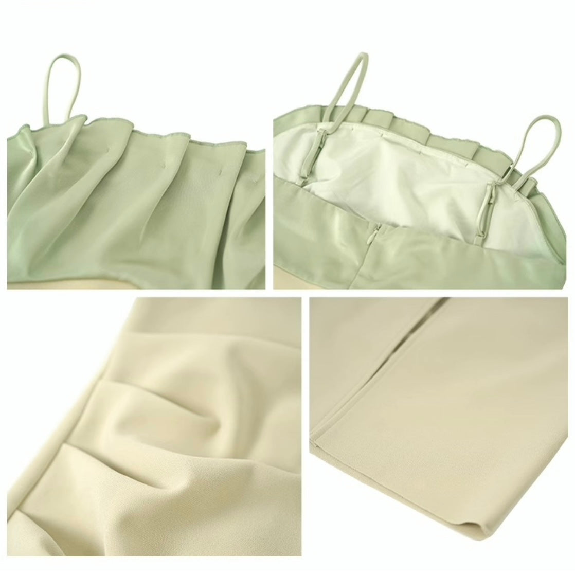 バイカラータイトキャミワンピース