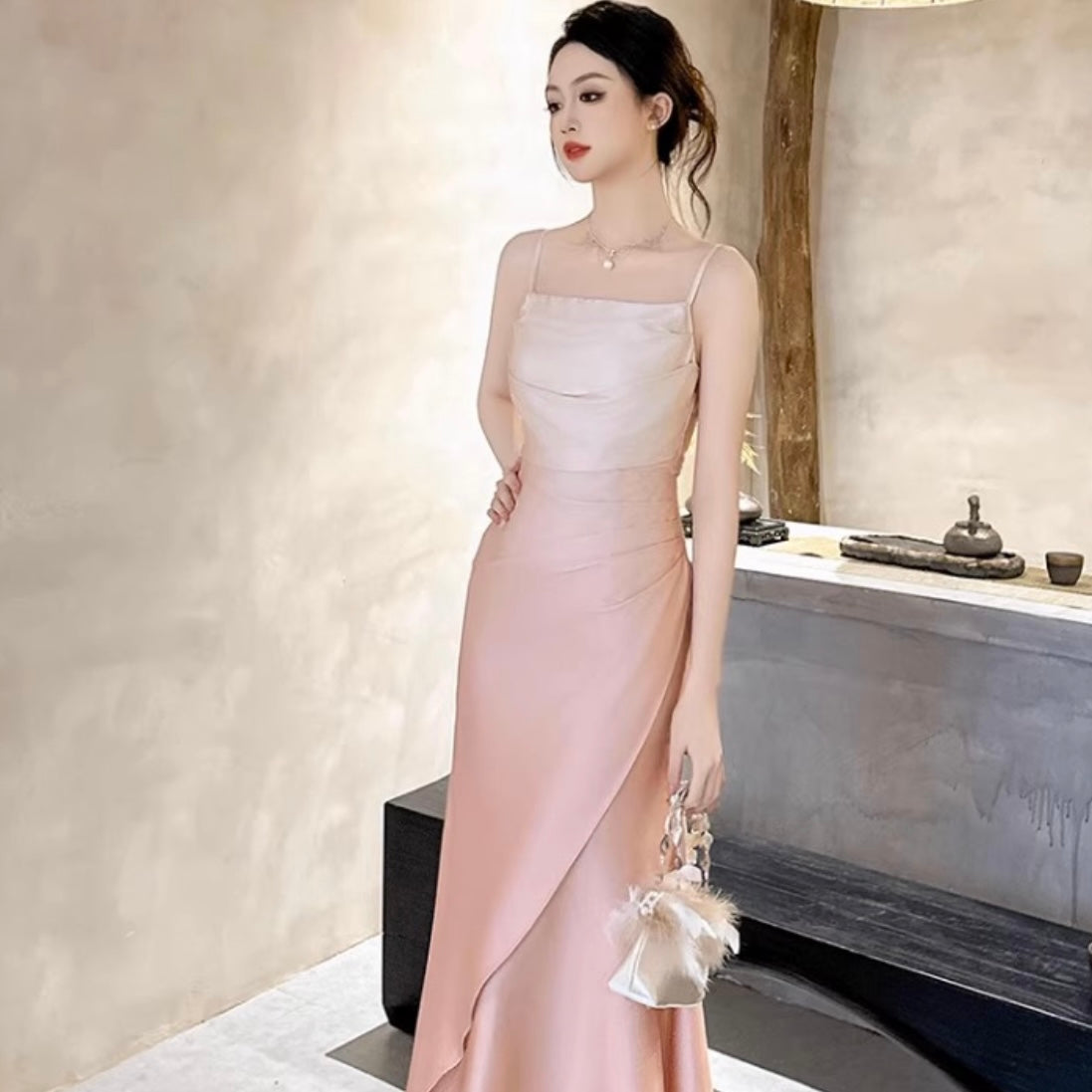 グラデーションキャミフレアワンピース