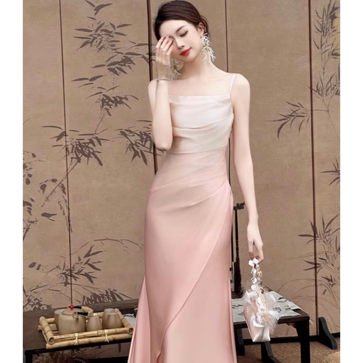 グラデーションキャミフレアワンピース