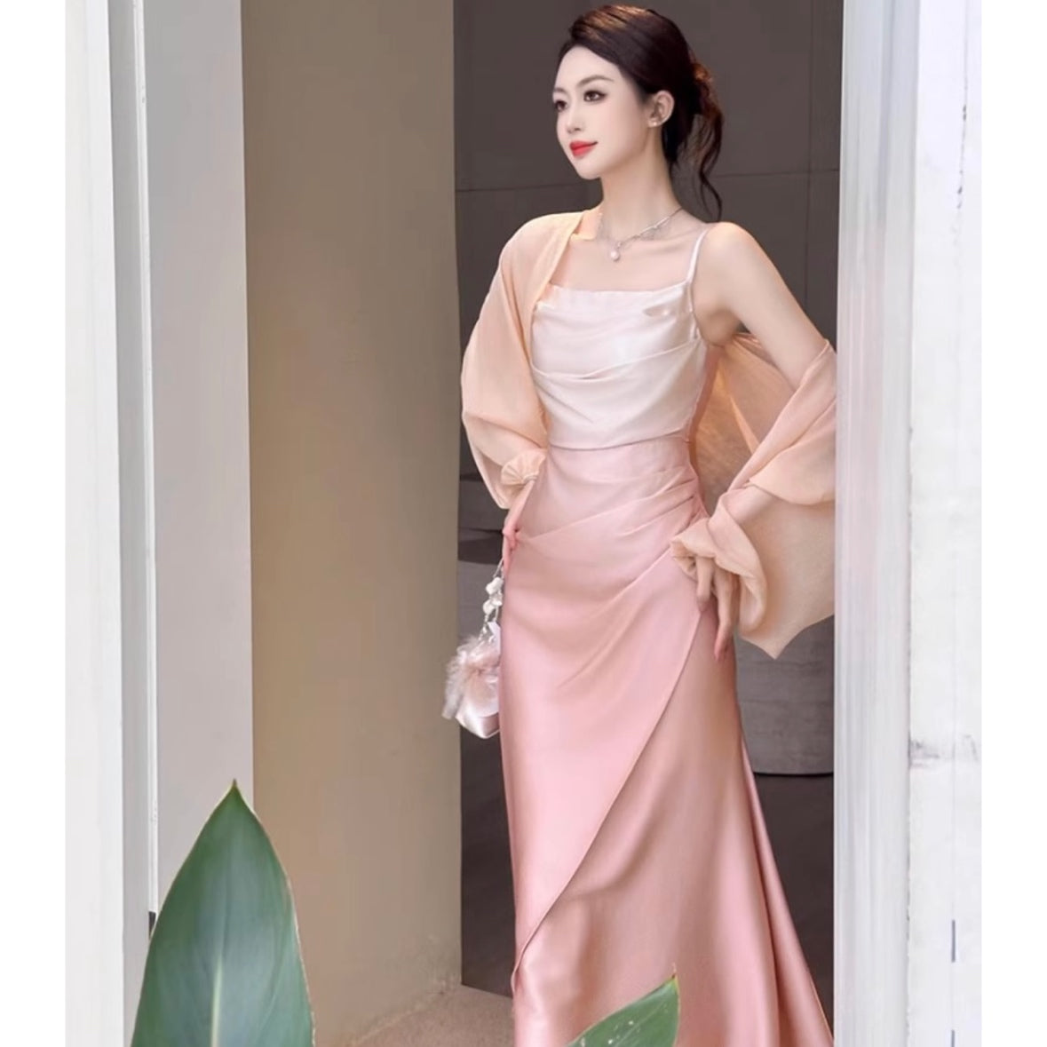 グラデーションキャミフレアワンピース