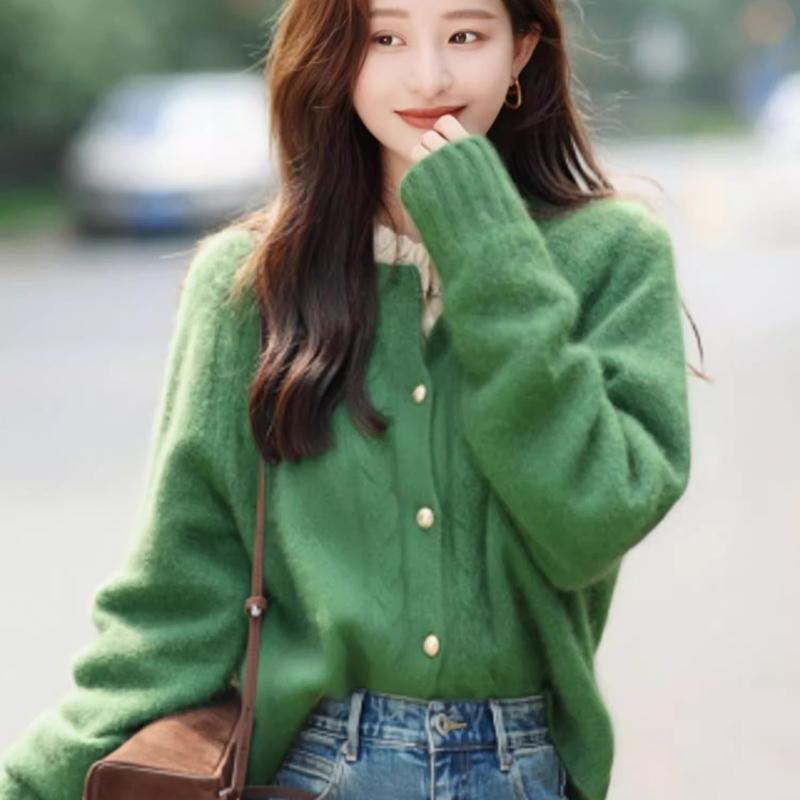 モヘアタッチケーブルカーディガン(2colors)