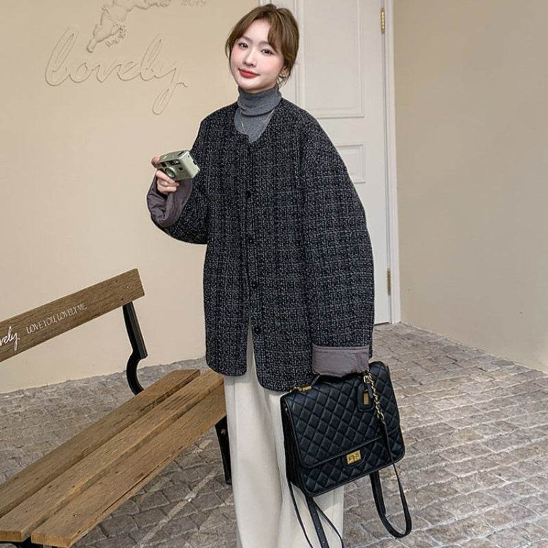 中綿入りツイードジャケット