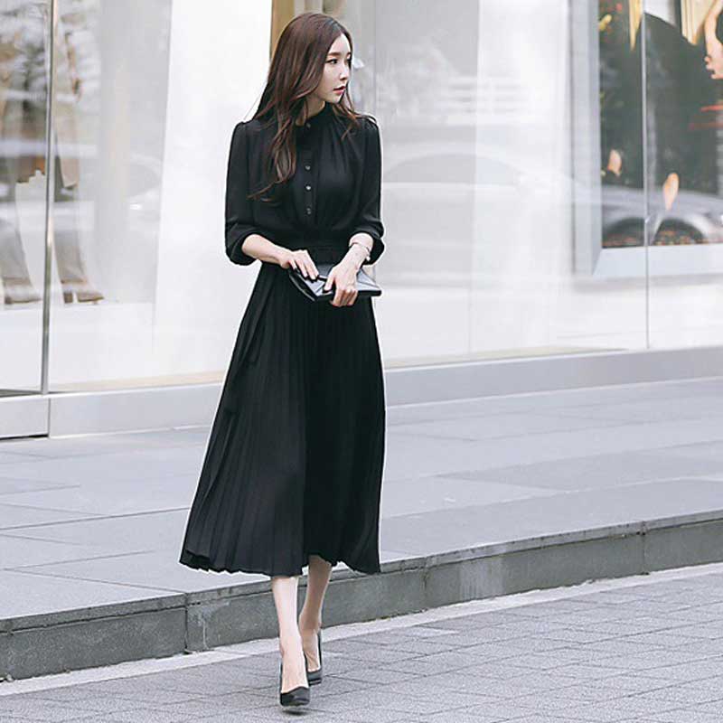 ウエストマークプリーツワンピース(4colors)