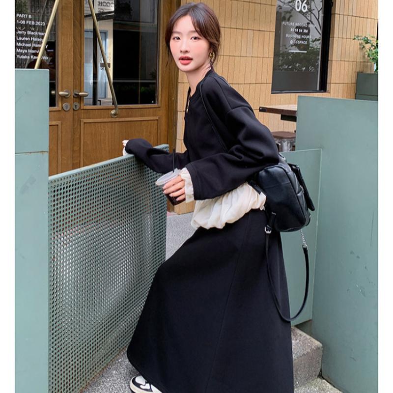 スウェットバルーントップス×スカートセット