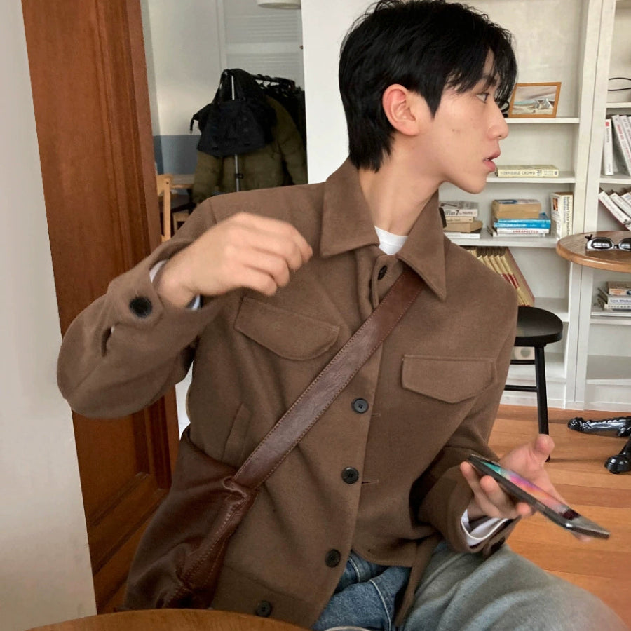 ラペルカラーショート丈ジャケット(2colors)