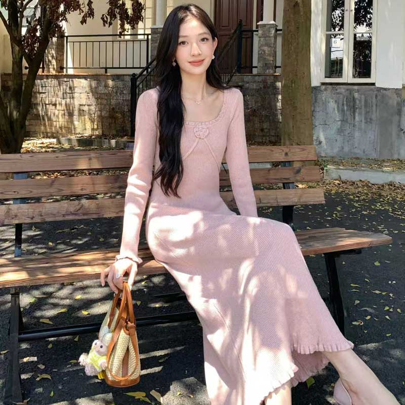 フリルニットワンピース(5colors)