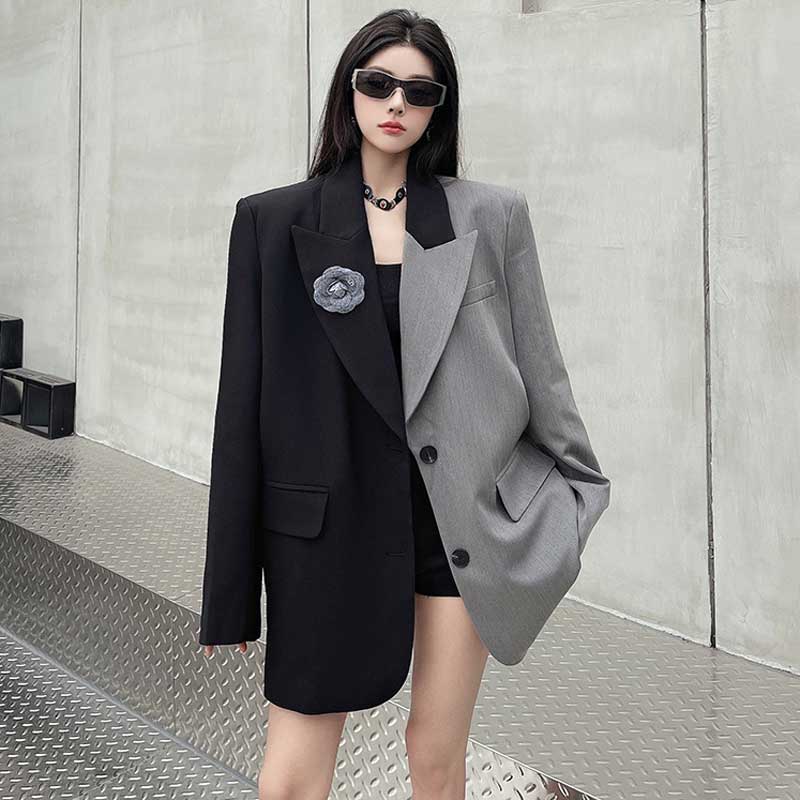 バイカラーオーバーサイズジャケット