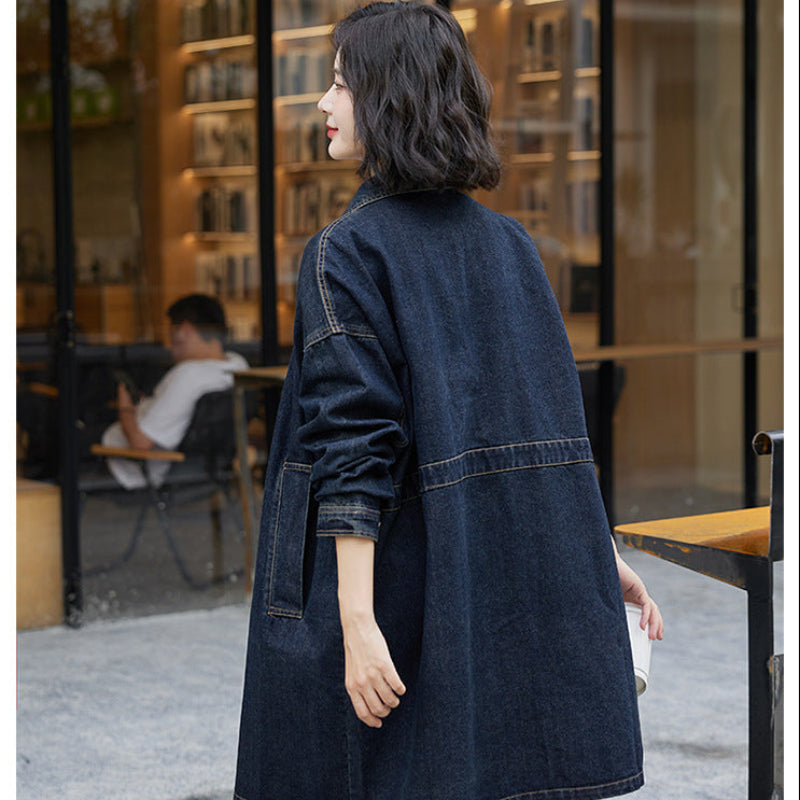 ステンカラーデニムコート