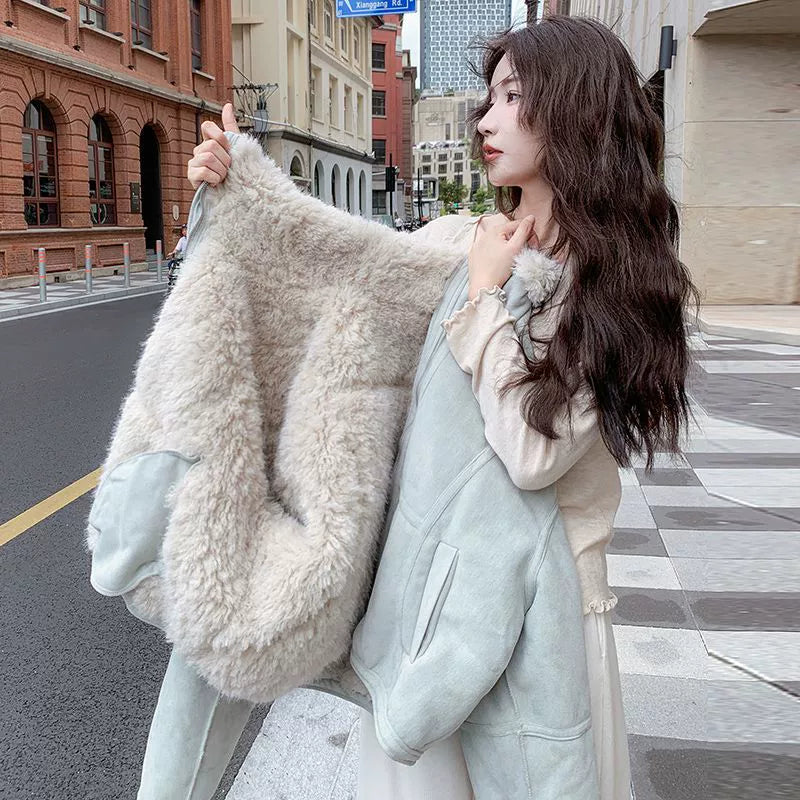 ファーライナー付きスエードタッチブルゾン(3colors)