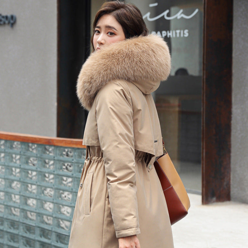 ボリュームファーフード付き厚手コート(5colors)