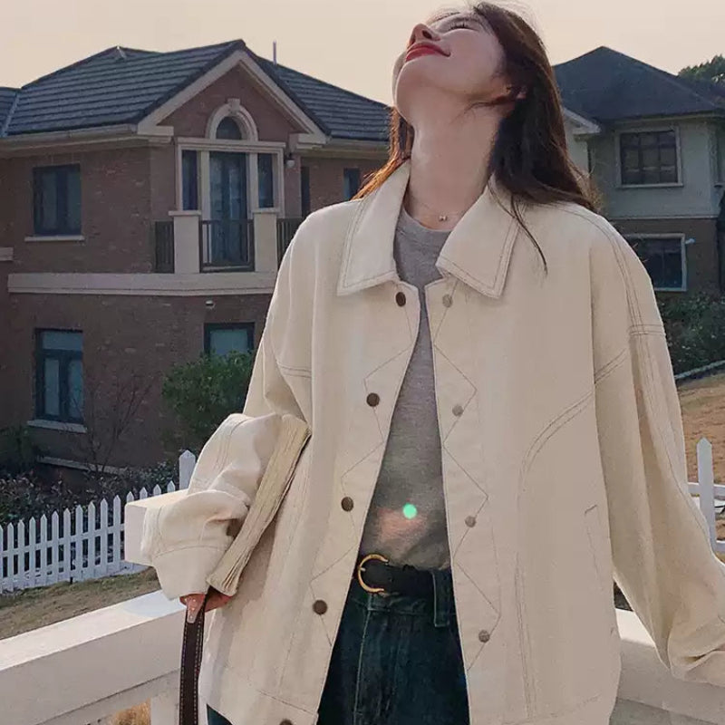 オフホワイトデニムジャケット