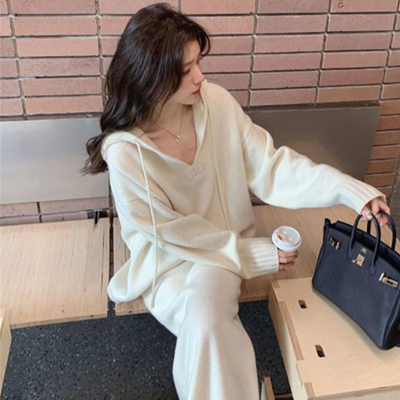 ニットパーカー×スカート(3colors)