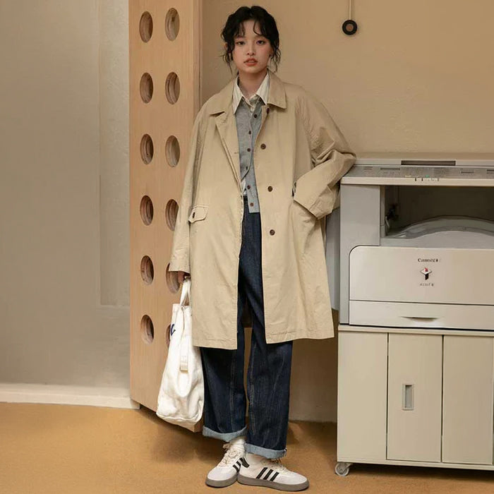 ラグランスリーブスプリングコート