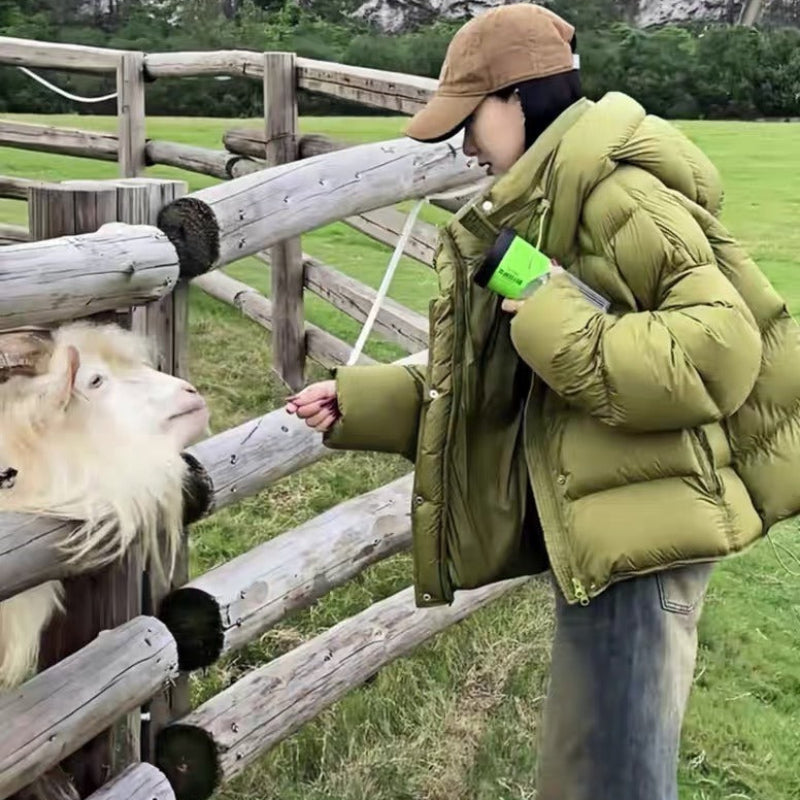 フード付きボリュームダウンジャケット(4colors)