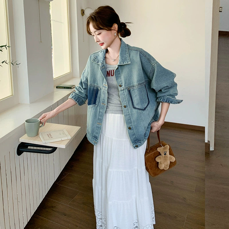 ポケットデザインデニムジャケット