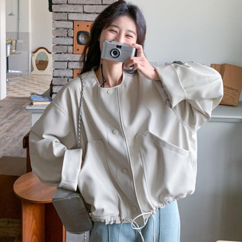 ノーカラールーズショートジャケット(2colors)