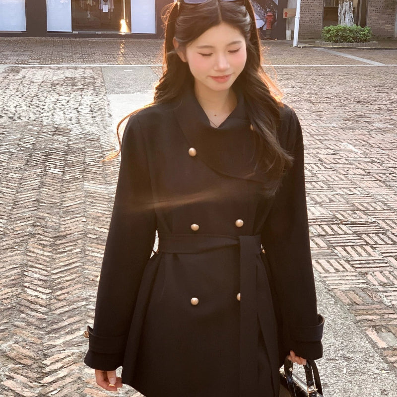 スカーフカラーショートコート(2colors)