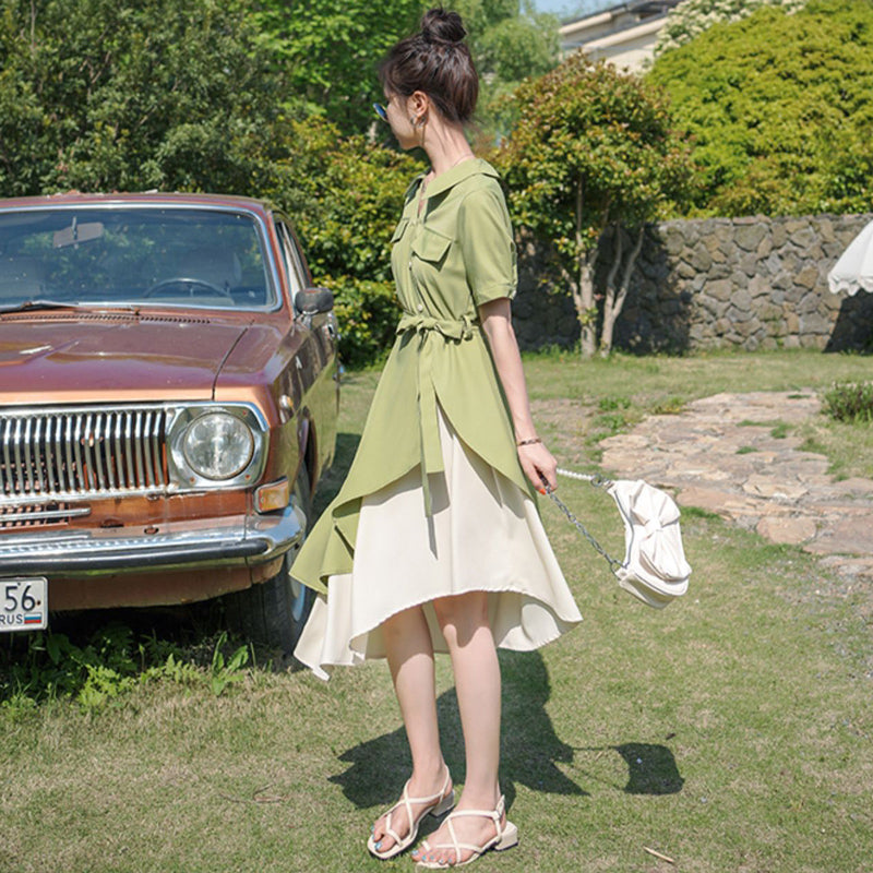 アシンメトリーレイヤードワンピース