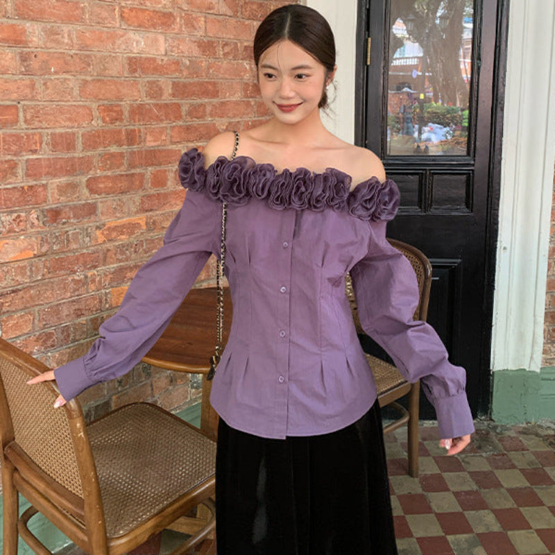 フリルオフショルダーブラウス(3colors)