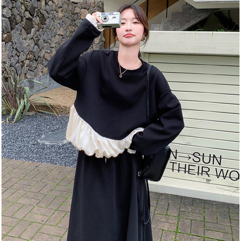 スウェットバルーントップス×スカートセット