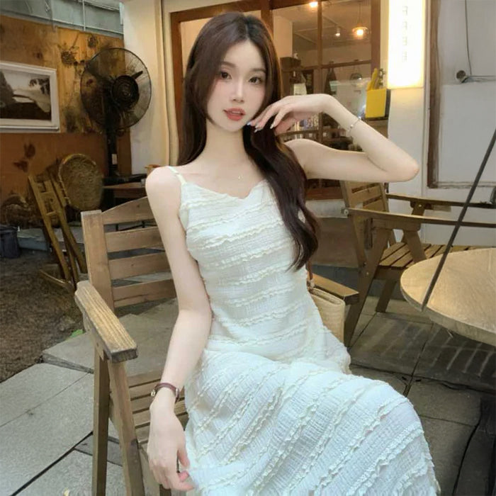 フリンジボーダーキャミワンピース(2colors)