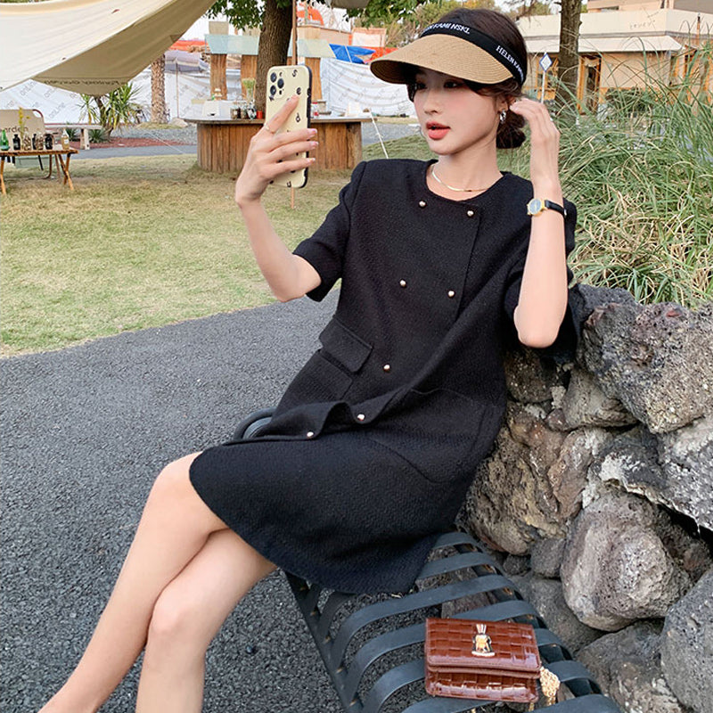 ダブルボタンジャケットワンピース