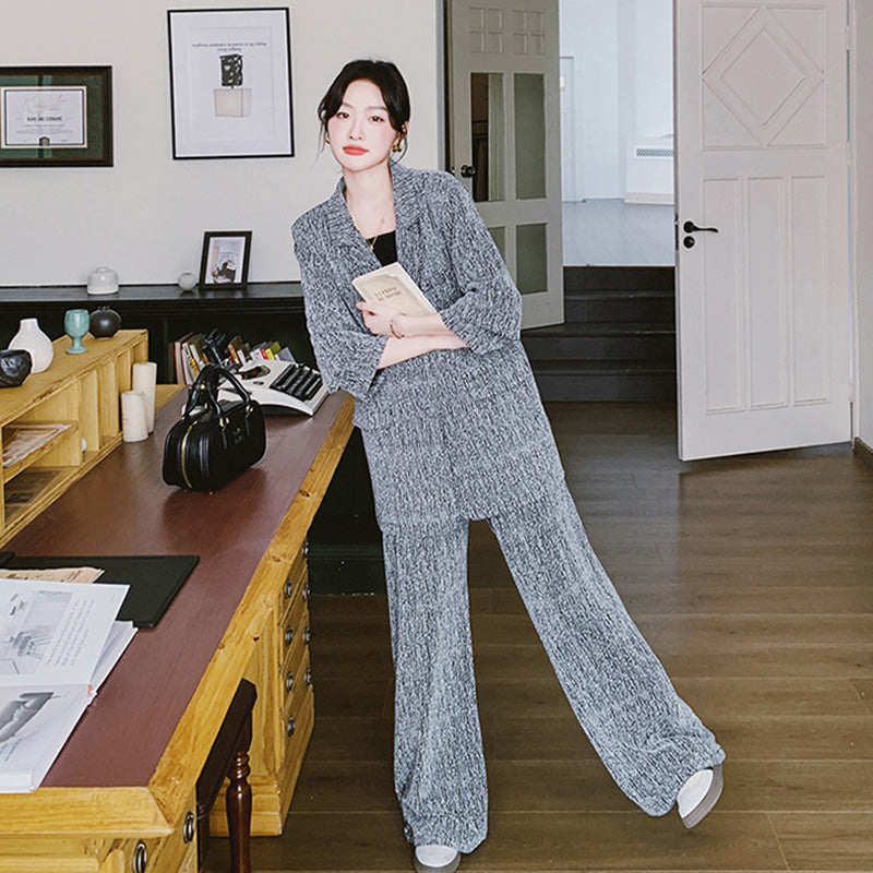 杢グレージャケットスーツセット