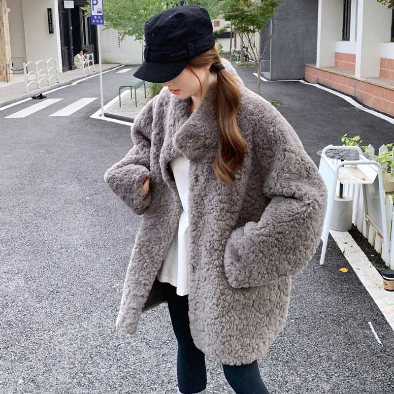 カーリーボアコート(2colors)