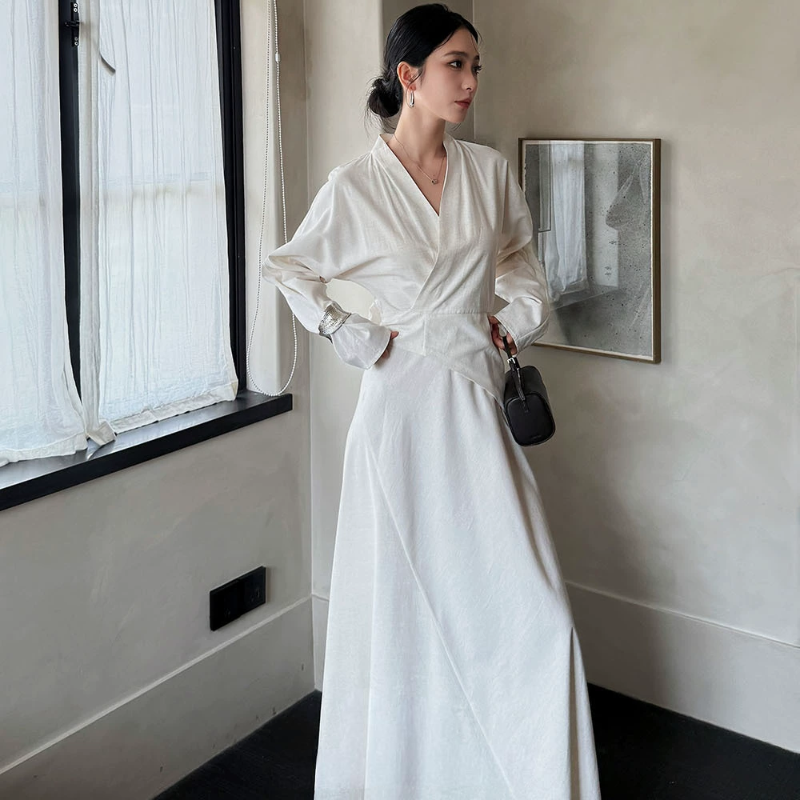 カシュクールバックリボンワンピース(2colors)