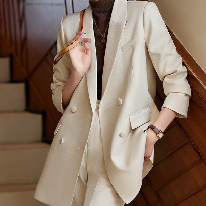 ダブルジャケットパンツスーツ(3colors)