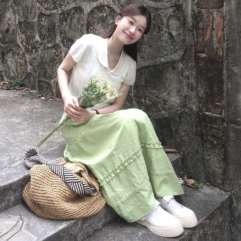 パステルティアードロングスカート(2colors)