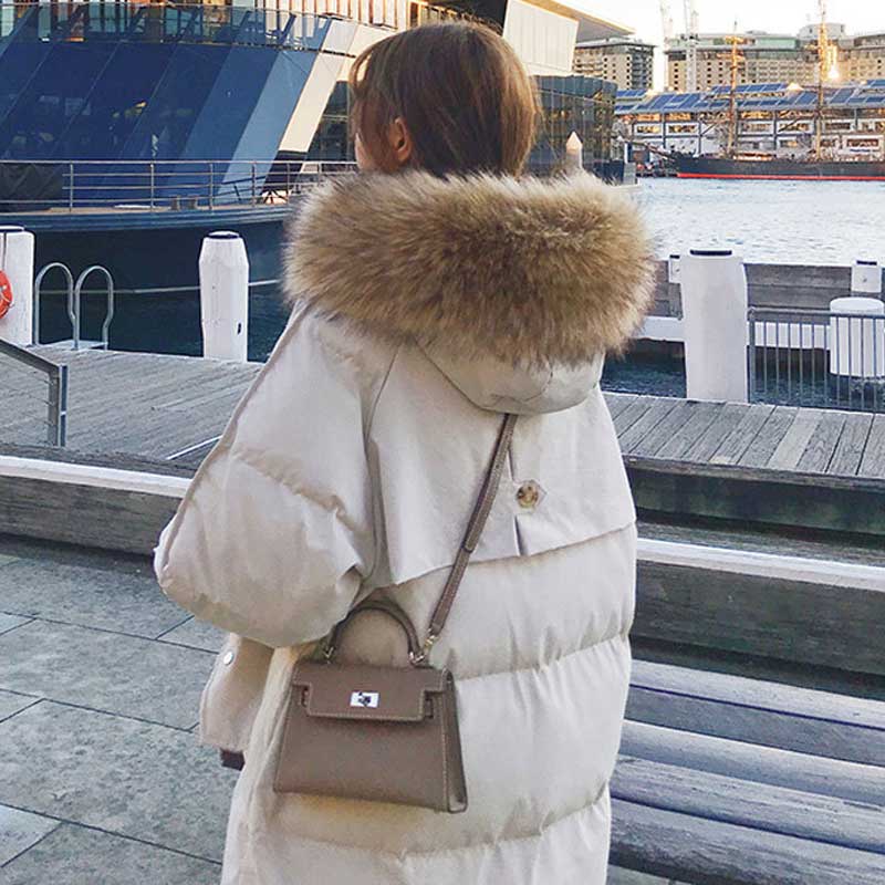 ファー付きフードロングダウンジャケット(2colors)