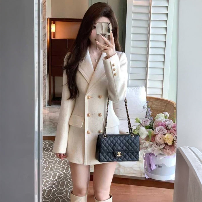 ホワイトウエストシェイプコート