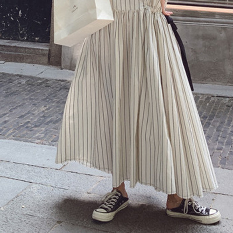 ストライプロングワンピース