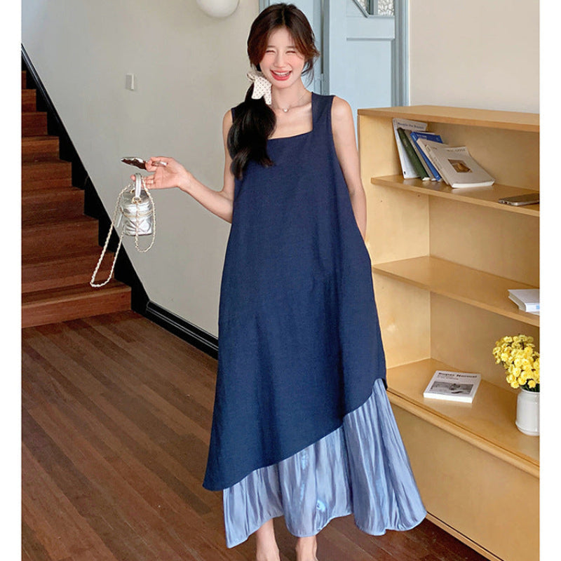 ノースリーブレイヤードワンピース(2colors)