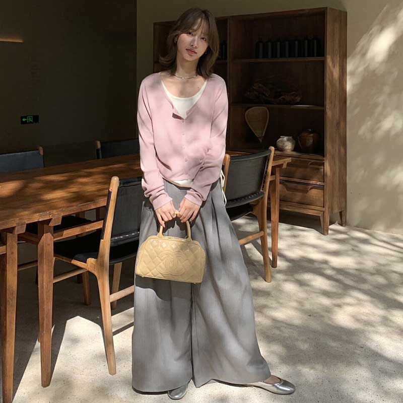 レイヤード風サイドギャザートップス(5colors)