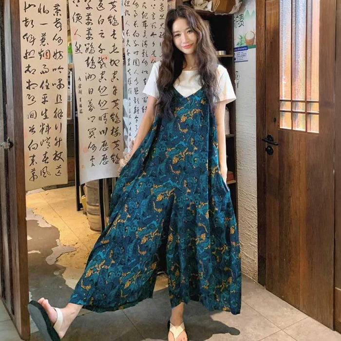 マーブルワイドサロペット