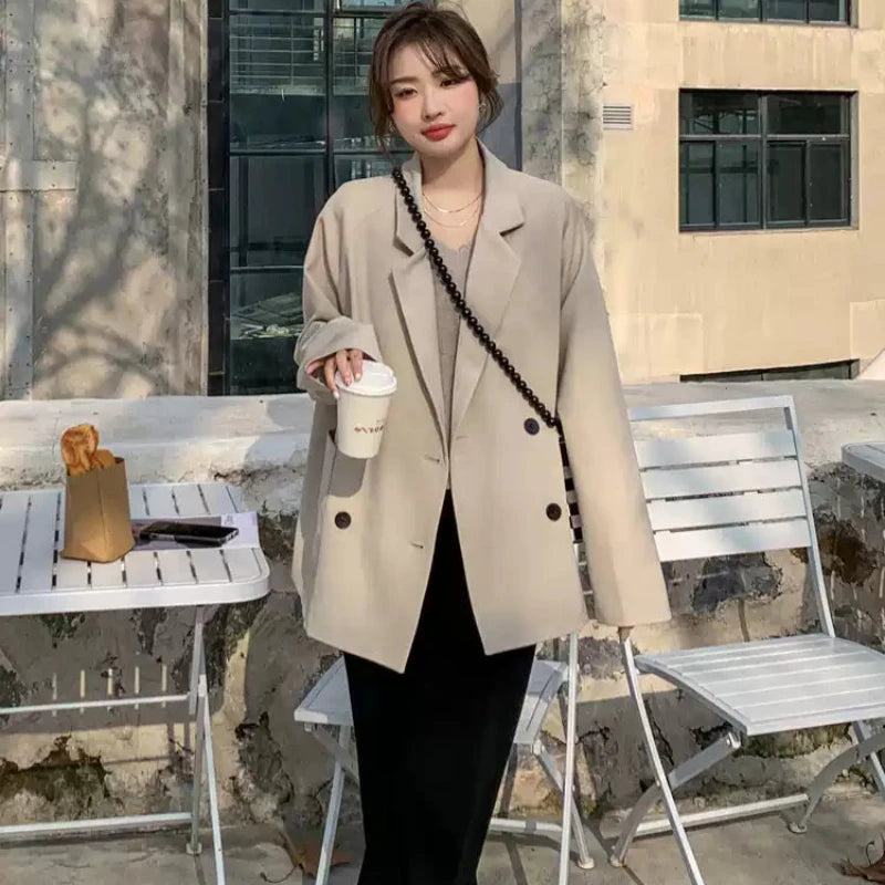 ドロップショルダーダブルジャケット(2colors)