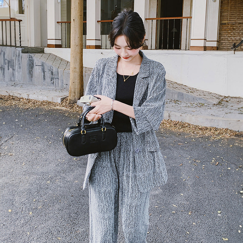 杢グレージャケットスーツセット