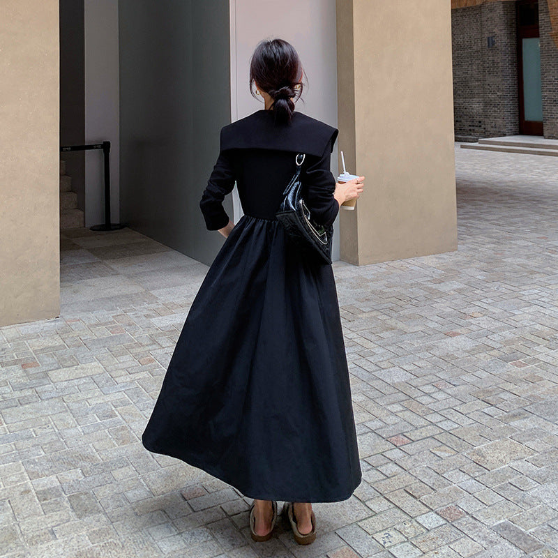 ビッグカラーファスナーワンピース