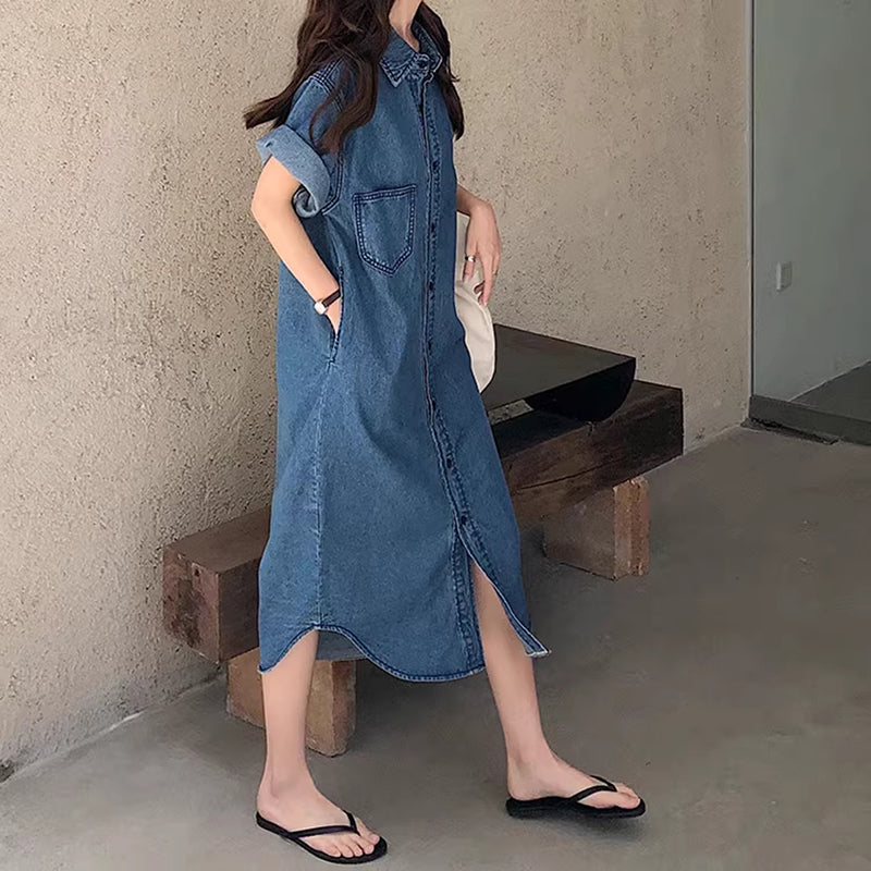 デニムシャツワンピース