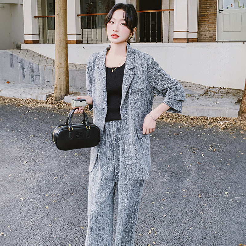 杢グレージャケットスーツセット