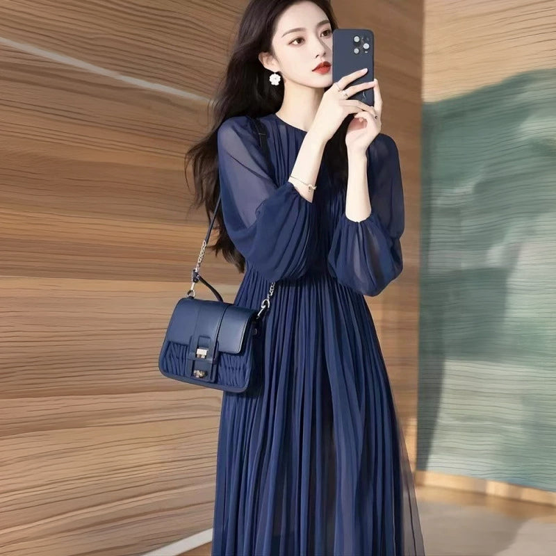 シフォンプリーツワンピース(3colors)