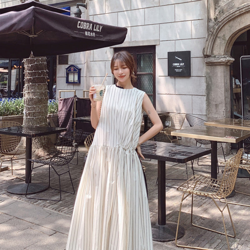 ストライプロングワンピース