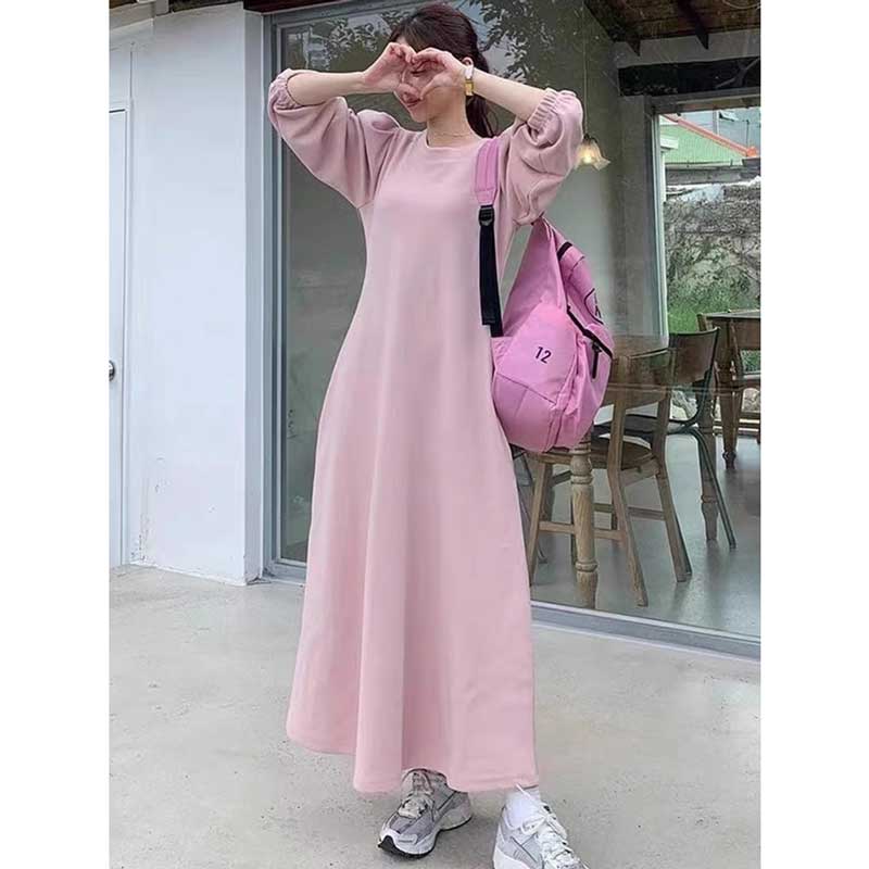 ボリューム袖Aラインワンピース(3colors)