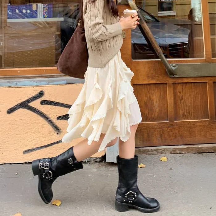 ランダムフリルスカート