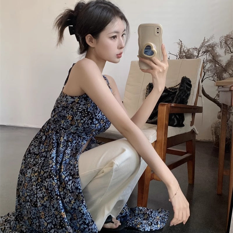 フロントスリットキャミソールワンピース