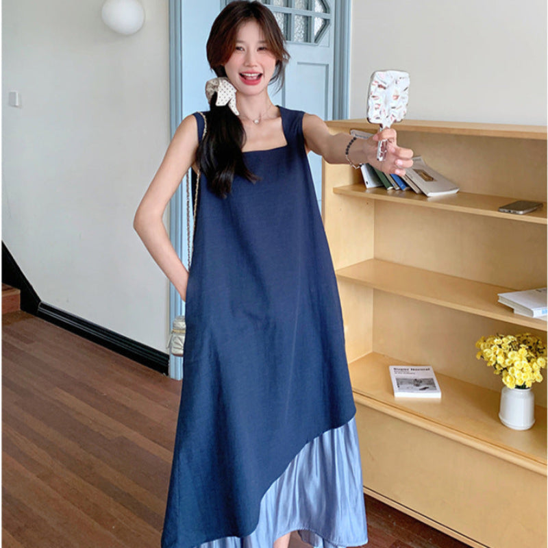 ノースリーブレイヤードワンピース(2colors)